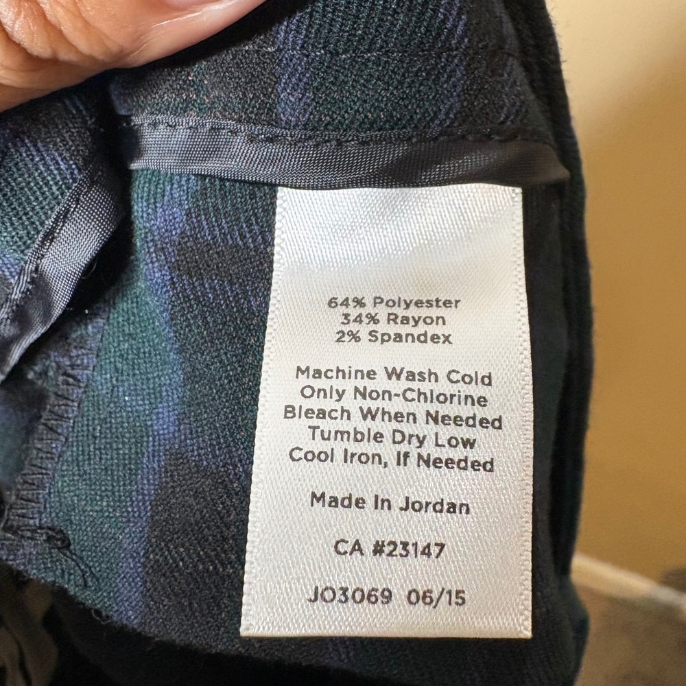 Talbots Signature Plaid Ankle Pants Womens 10 Career Preppy Business Casual - Picture 9 of 9